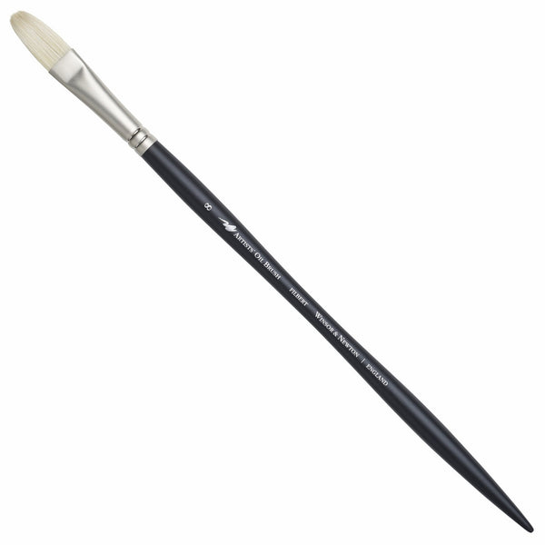 Winsor & Newton Artists' Oil Brush - Filbert (Long Handle) - Size #8