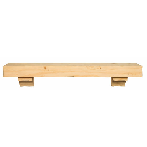 Pearl Mantels 412-60 Shenandoah Pine Fireplace Mantel Shelf, 60-Inch, Unfinished