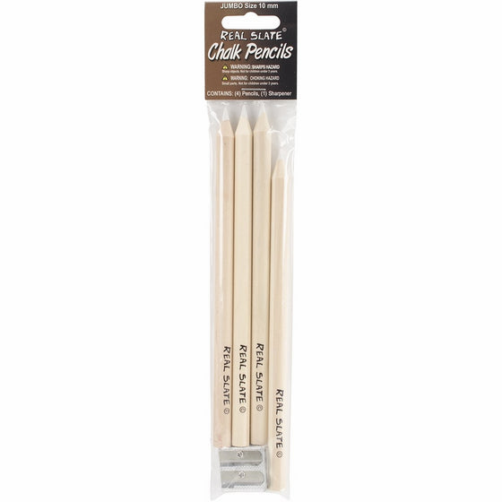 Pepperell SLTCLK01 Real Slate Chalk Pencils with Sharpener (5 Pack)