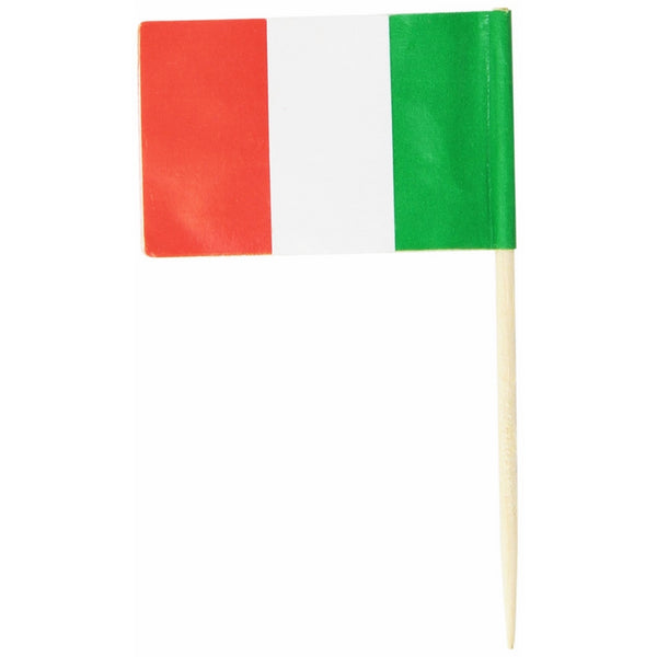 Beistle 60111 Italian Flag Picks 2.5-Inch (50-Count), Red/Green/White