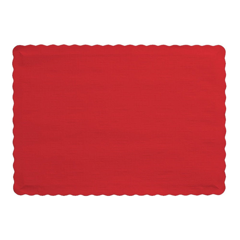 Creative Converting 50Count Touch of color Paper Placemats, Classic Red