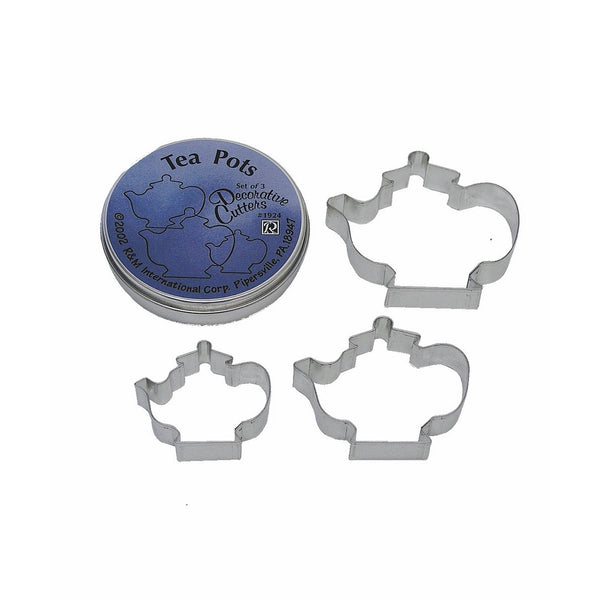 R&M International 1924 Teapot Cookie Cutters, Assorted Sizes, 3-Piece Set