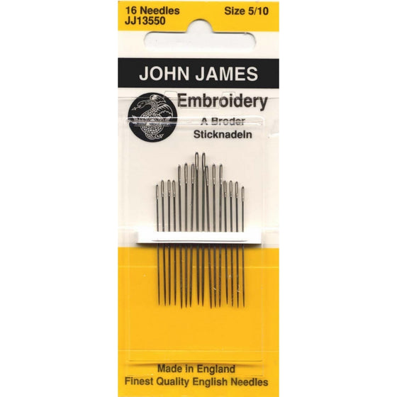 Colonial Needle Crewel/Embroidery Hand Needles-Size 5/10 16/Pkg