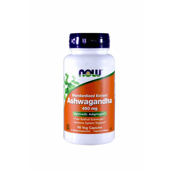 NOW Foods Ashwagandha Extract 450mg, 90 VCaps (Pack of 2)