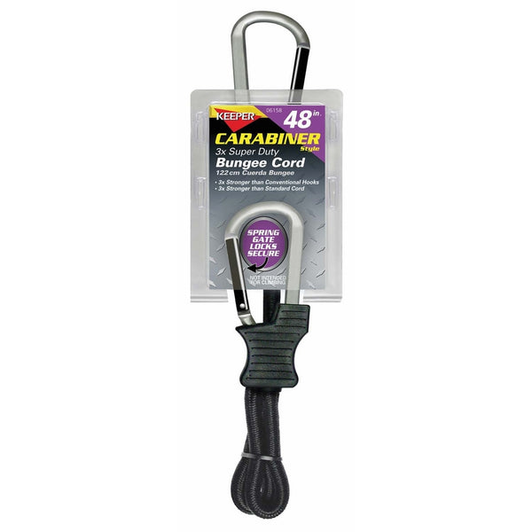 Keeper 06158 48" Super Duty Bungee Cord with Carabiner Hook