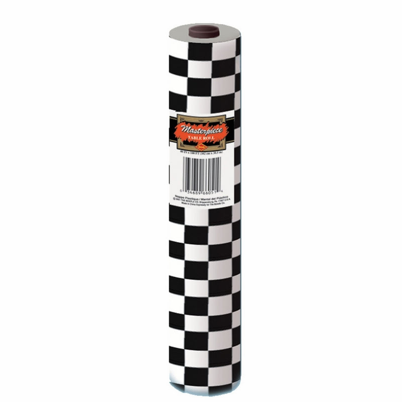 Checkered Table Roll (black & white) Party Accessory(1 count) (1/Pkg)