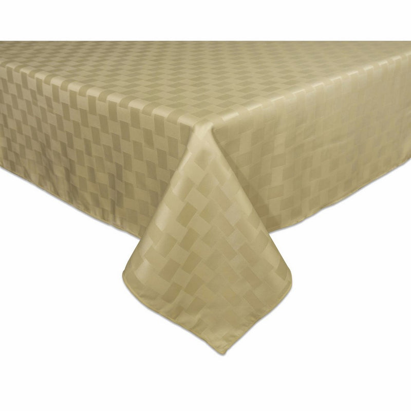 Bardwil Reflections Spill Proof Oblong / Rectangle Tablecloth, 52-Inch x 70-Inch, Khaki