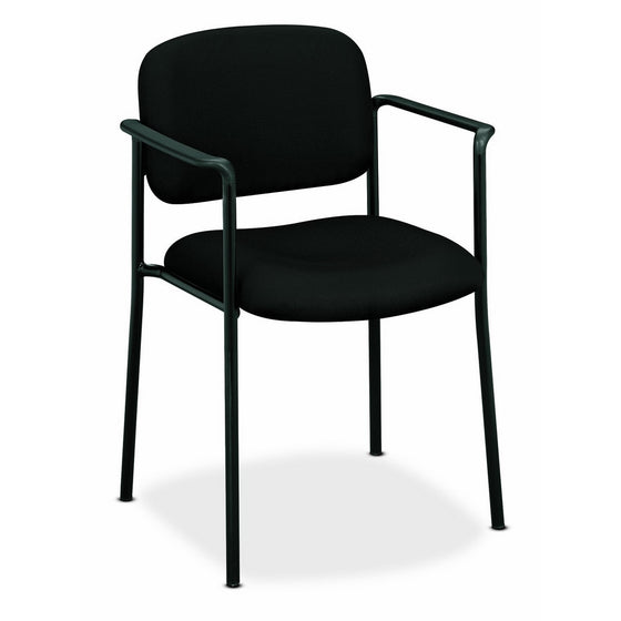 HON Scatter Guest Chair - Upholstered Stacking Chair with Arms, Office Furniture, Black (VL616)