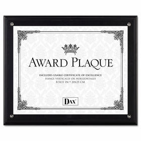 DAX Award Plaque, Wood/Acrylic Frame, Fits Up To 8.5 x 11 Inches, Black (N15908NT)