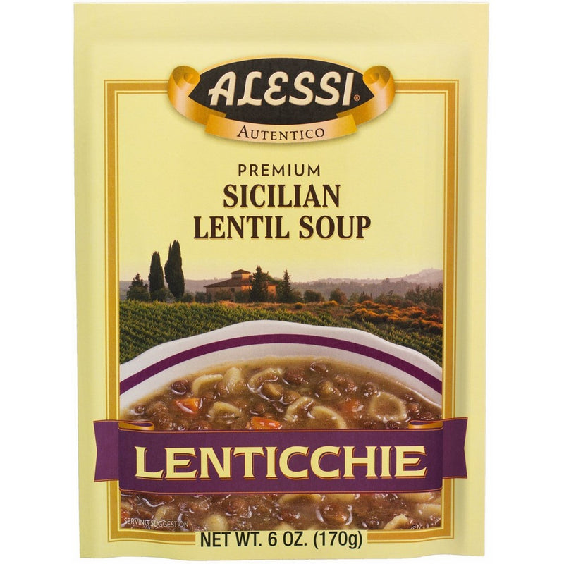 Alessi Lenticchie Sicilian Lentil Soup, 6-Ounce Packages (Pack of 6)