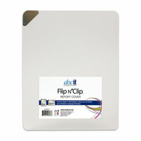 DocIt Flip n' Clip Report Cover with Swing Clip, Works with Portrait or Landscape Presentations, Holds 25 Sheets, Frosted (00721)