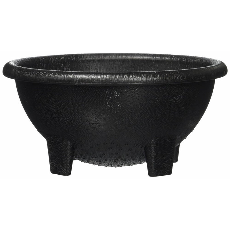 2 Pack Black Plastic Earthenware Salsa Bowls - 10 oz