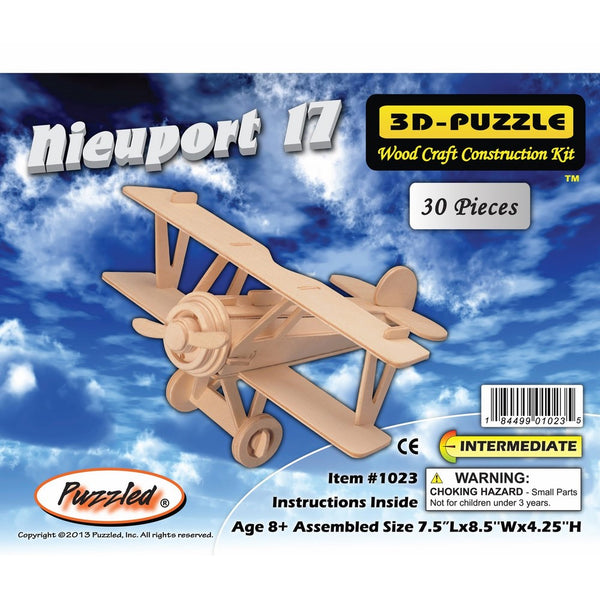 Puzzled Nieuport 17 Wooden 3D Puzzle Construction Kit