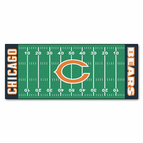 FANMATS NFL Chicago Bears Nylon Face Football Field Runner