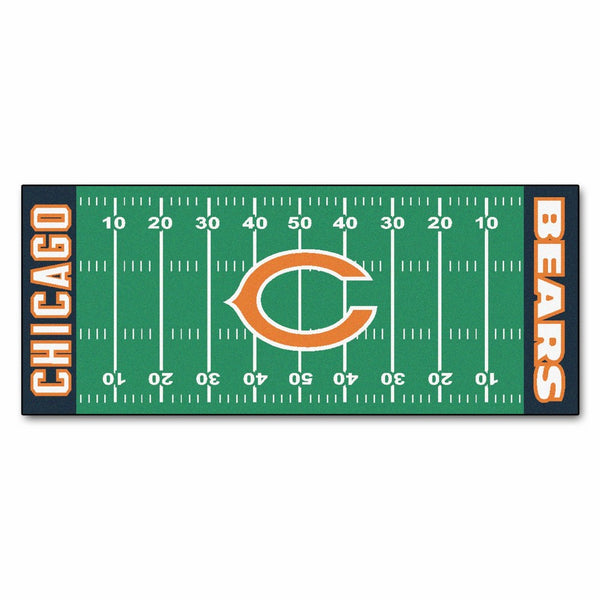 FANMATS NFL Chicago Bears Nylon Face Football Field Runner