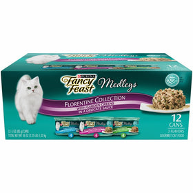 Purina Fancy Feast Medleys Florentine Collection Gourmet Wet Cat Food Variety Pack - (24) 3 oz. Cans