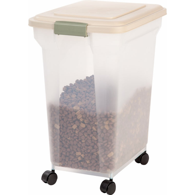IRIS Premium Airtight Pet Food Storage Container, 42-Pounds,Almond