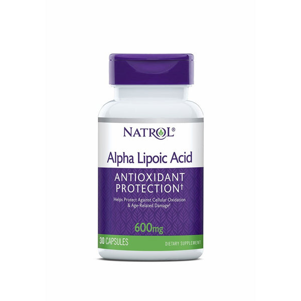 Natrol Alpha Lipoic Acid 600mg Capsules, 30 Count (Pack of 3)