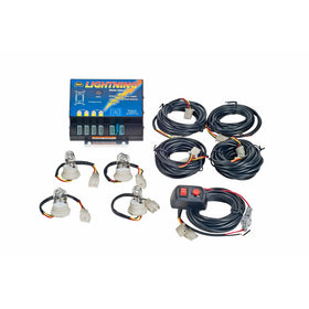 Wolo (8004-1CCCC) Lightning 80 Watt Power Supply Four Bulb Emergency Warning Strobe Kit - 4 Clear Bulbs