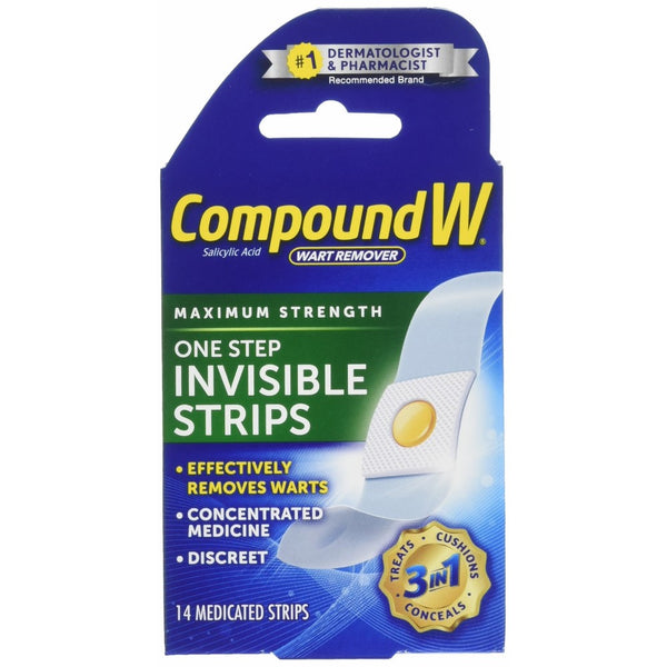 Compound W One Step Invisible Strips, 14 count Boxes (Pack of 2)