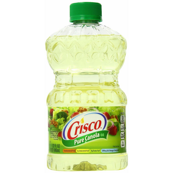 Crisco Pure Canola Oil, 32-Ounce (Pack of 9)