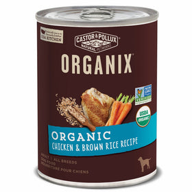 Organix Castor & Pollux Organic Chicken & Brown Rice Recipe Wet Dog Food, 12.7 oz, Case of 12 Cans