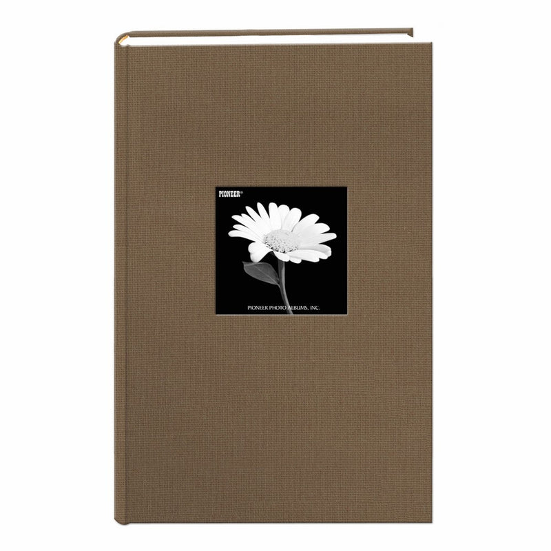 Fabric Frame Cover Photo Album 300 Pockets Hold 4x6 Photos, Warm Mocha