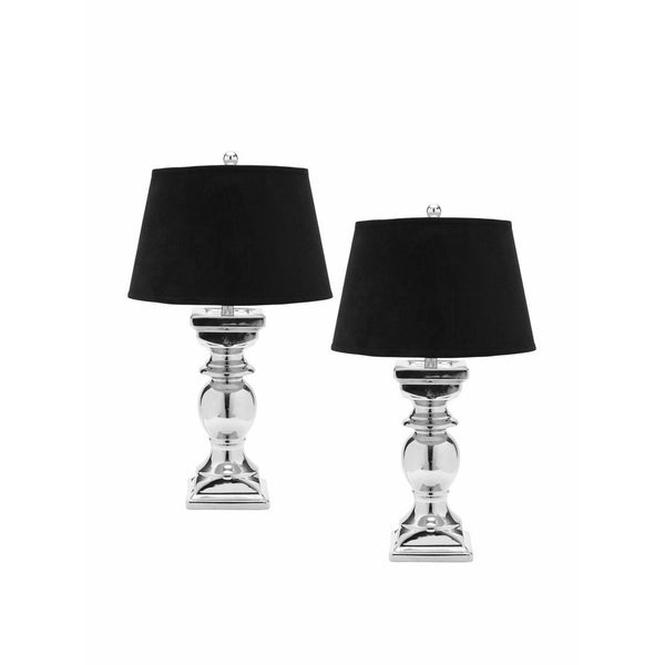 Safavieh Lighting Collection Helen Silver Baluster 28-inch Table Lamp (Set of 2)