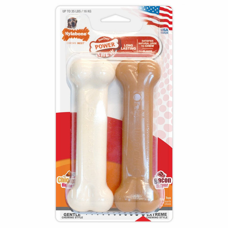 Nylabone Power Chew DuraChew Bone Dog Chew Toy, Twin Pack, Medium
