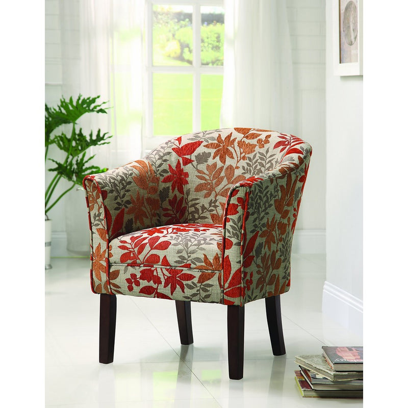 Coaster Traditional Accent Chair with Autumn Upholstery