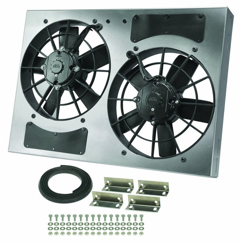 Derale Performance 16833 Gray/Black High Output Dual Radiator Fan