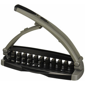 Staples Arc Desktop Paper Punch, 8-Sheet Capacity, Gray