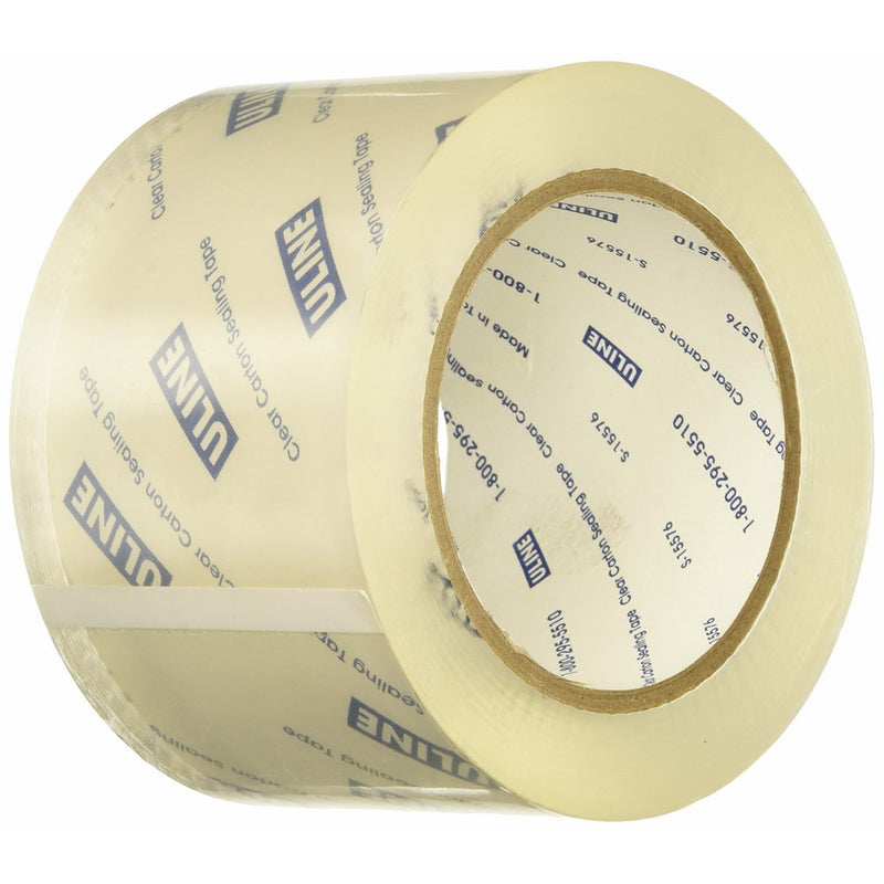 Uline 2.6 mil Packing and Shipping Tape, Clear 3" x 55 Yds (S-1893)