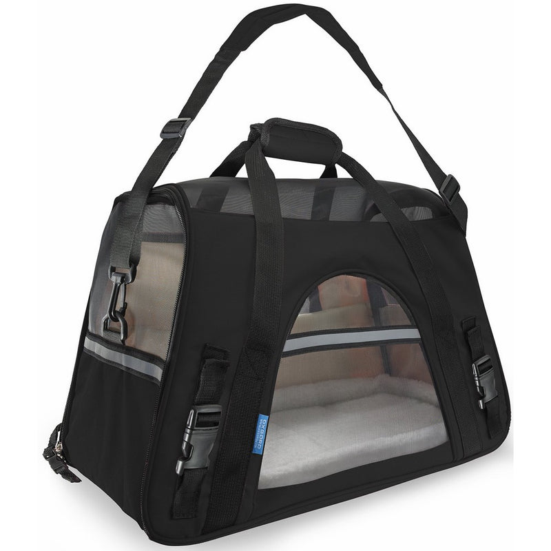 Paws & Pals Airline Approved Pet Carriers w/ Fleece Bed For Dog & Cat - Soft Sided Kennel - 2018 Newly Designed, Large 19”x10”x13” Inches