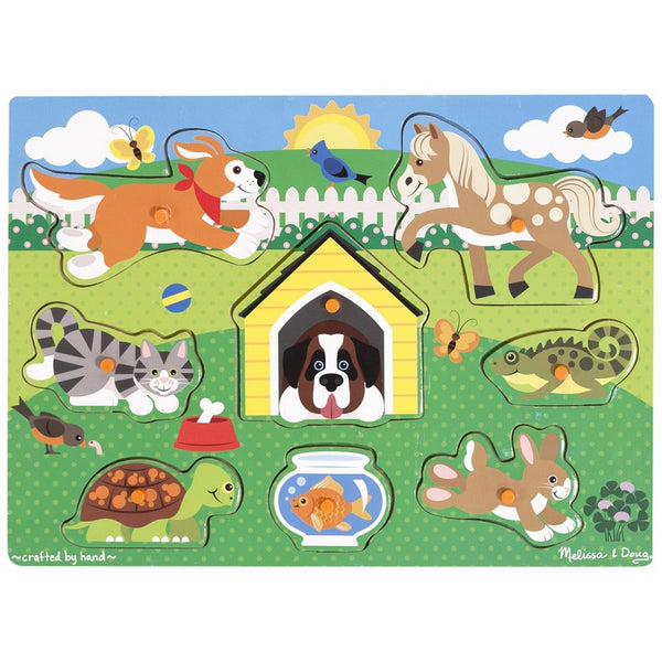 Melissa & Doug Pets Wooden Peg Puzzle (8 pcs)