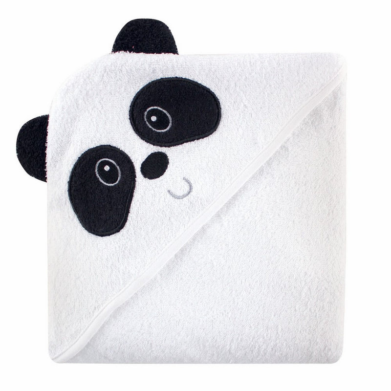 Luvable Friends Animal Face Hooded Towel, Panda