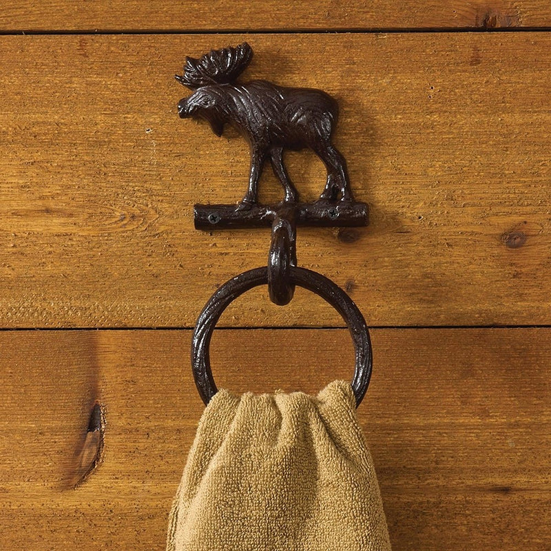 Park Designs Cast Moose Towel Ring Hook
