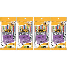 BIC Pencil Xtra Life, Medium Point (0.7 mm), Total 40 Pencils (4 X 10 Count Packages)
