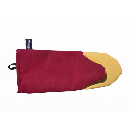 San Jamar KT0112K Cool Touch Flame Puppet High Heat Intermittent Flame Protection up to 900°F Oven Mitt, 13" Length, Red