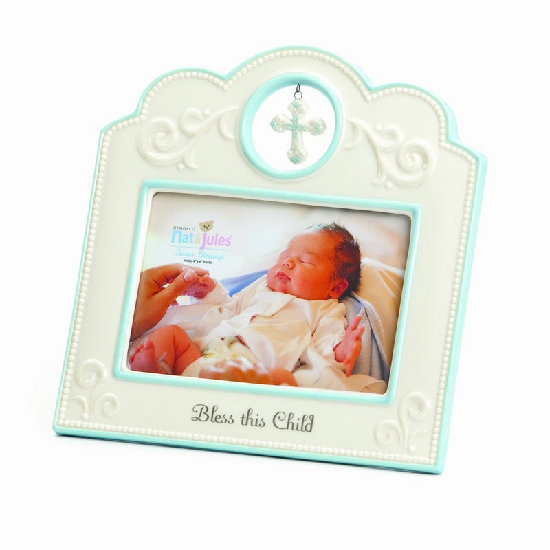 Nat and Jules Bless This Child Frame, Blue