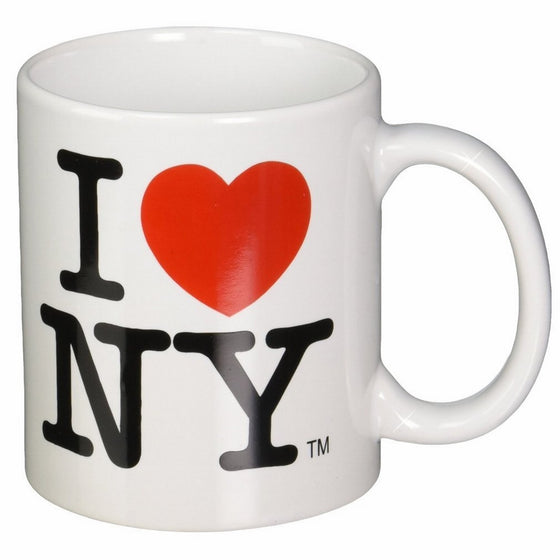 I Love NY Mug - White Ceramic 11 ounce I Love NY Mugs from the New York City Souvenir Store