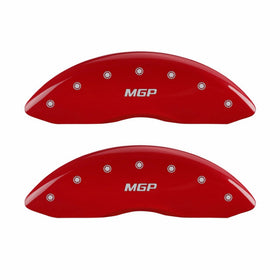 MGP Caliper Covers 38001SMGPRD 'MGP' Engraved Caliper Cover with Red Powder Coat Finish and Silver Characters, (Set of 4)