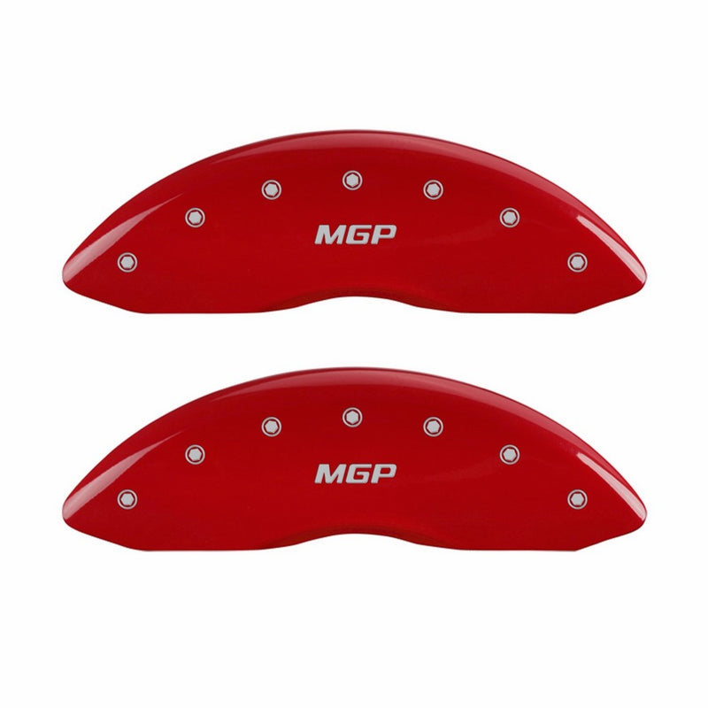 MGP Caliper Covers 15201SMGPRD 'MGP' Engraved Caliper Cover with Red Powder Coat Finish and Silver Characters, (Set of 4)