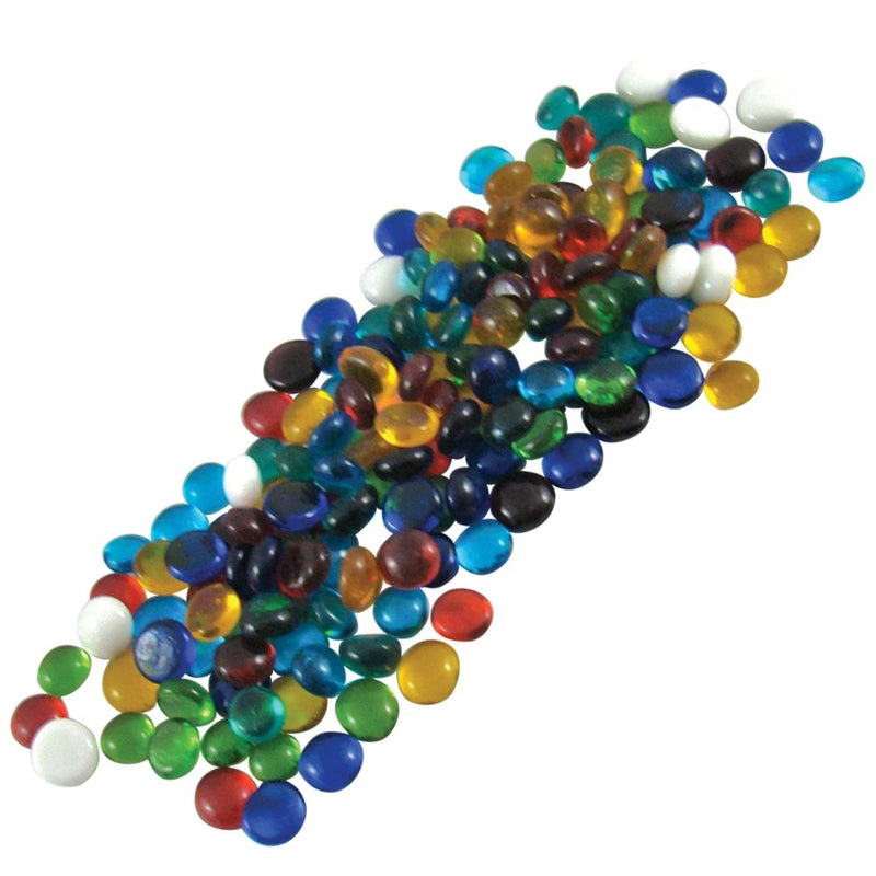 Jennifer's Mosaics Color Variety 1/2-Inch Medium Glass Gems, Assorted Colors, 1-Pound