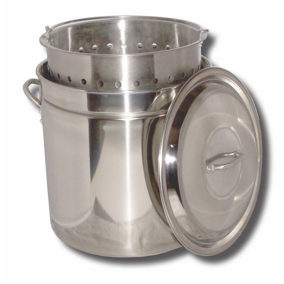 King Kooker KK62SR Ridged Stainless Steel Pot, 62-Quart