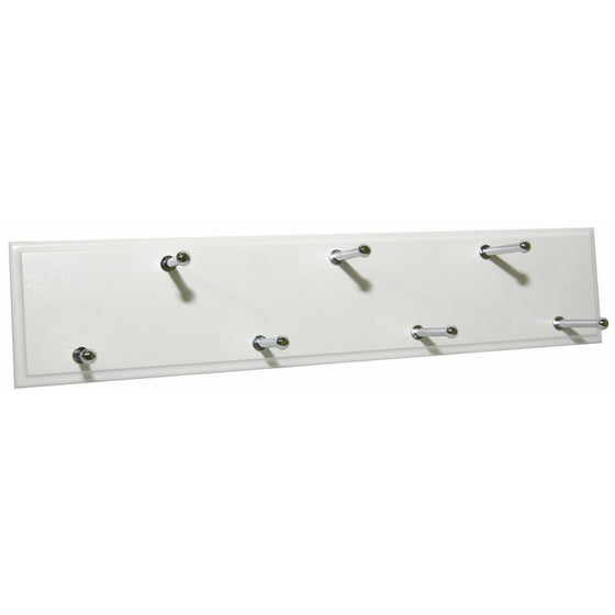 Easy Track RA1202 7 Hook Belt Rack, White