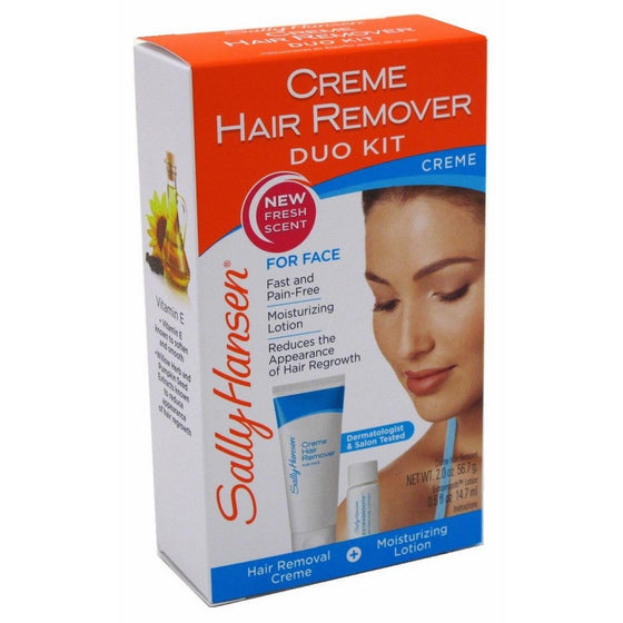 Sally Hansen Creme Hair Remover Duo Kit For Face (3 Pack)