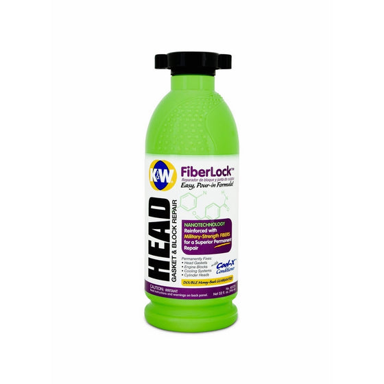 K&W 401224-6 FiberLock Head Gasket & Block Repair - 32 Fl Oz