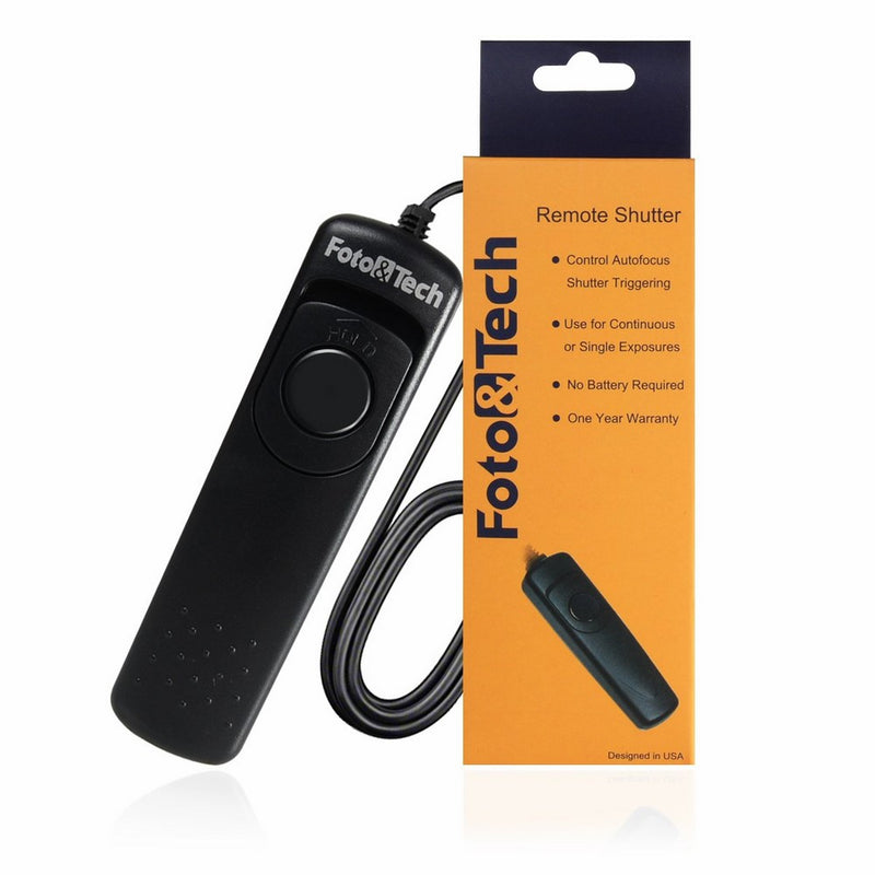 Foto&Tech Wired Remote Shutter Release Control Replaces Nikon MC-30 for Nikon DSLRs w/10-Pin Connection D5, D500, D4s, D4, D3, D3x, D3s, D810A, D810, D800, D800E, D2, D2H, D2Hs, D2X, D300, D300s, D700