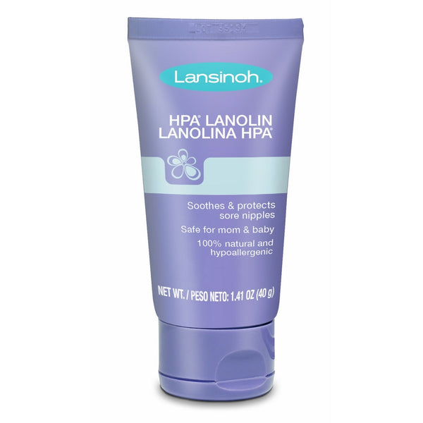 Lansinoh Lanolin Nipple Cream, 100% Natural Lanolin Cream for Breastfeeding, 1.4 oz Tube